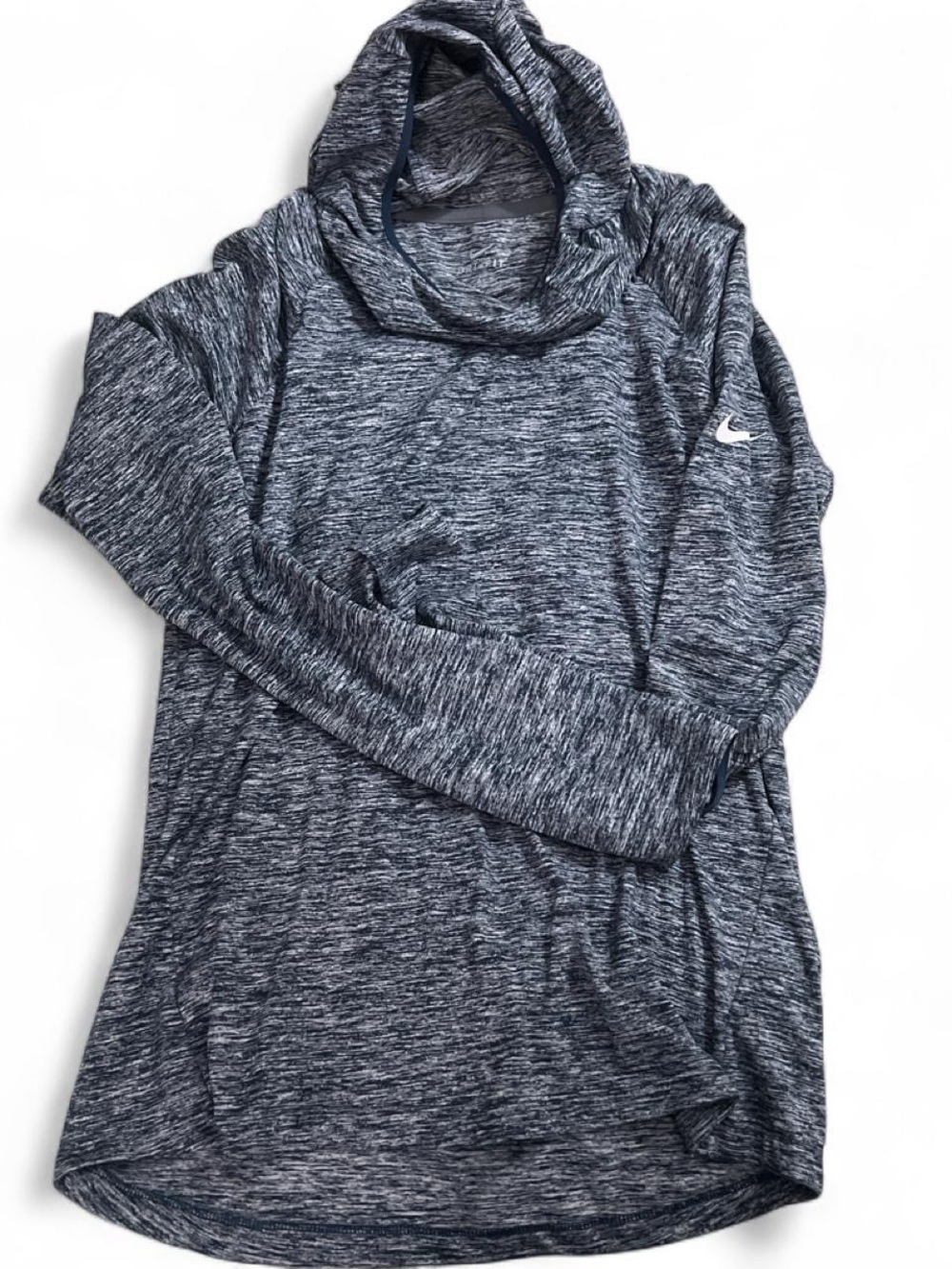 Nike Heathered Navy/Gray Performance Hooded Long Sleeve